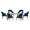 Manhattan Comfort 7-Piece Rockaway 70.86 Dining Set with 6 Carrington Chairs in Natural and Midnight Blue 6-DT02DC089AR-NABL - alternate 7
